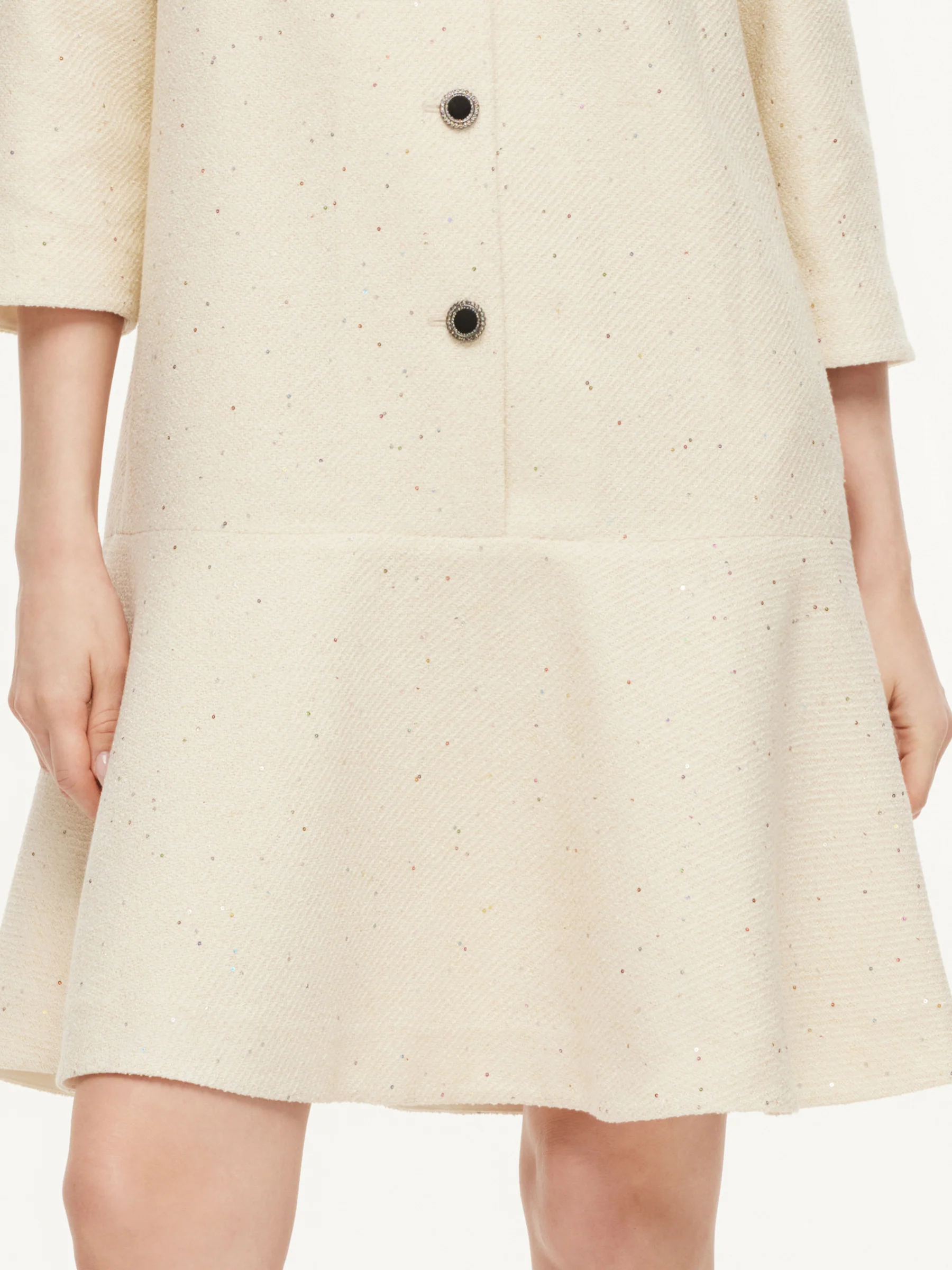 Sequins A-Line Ruffle Hem Women Mini Dress - Image 6