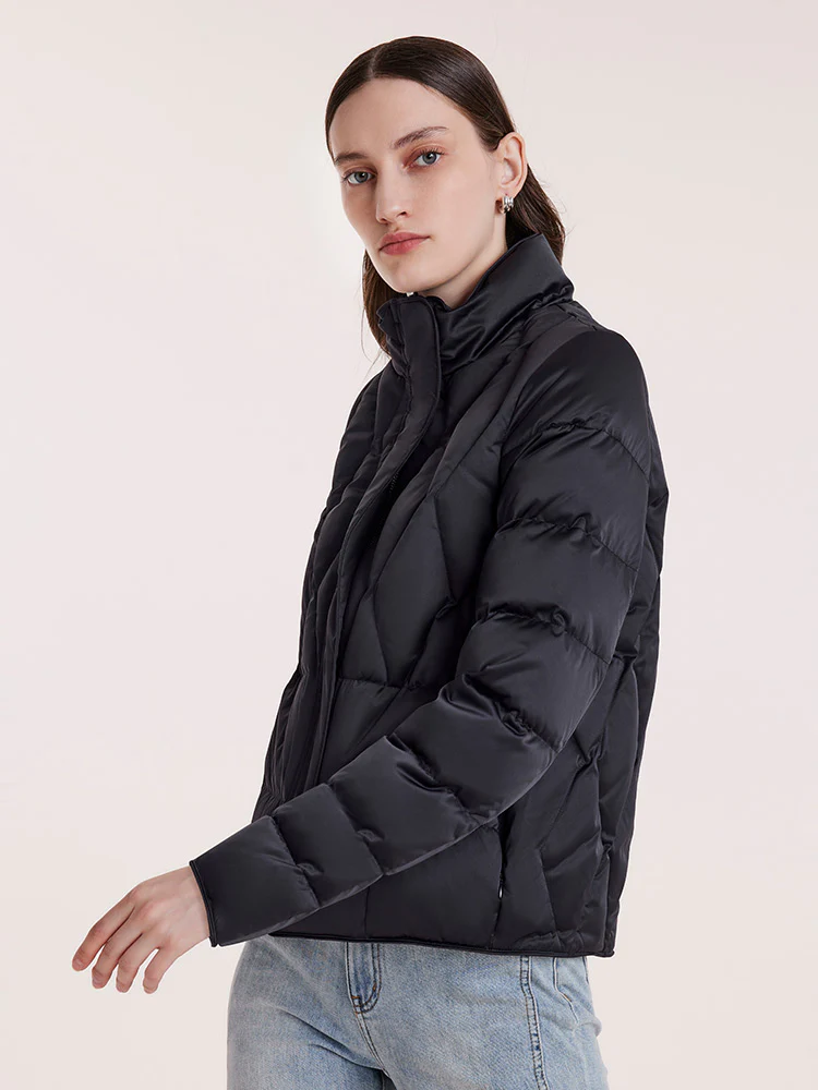 Stand Collar Goose Down Jacket - Image 14
