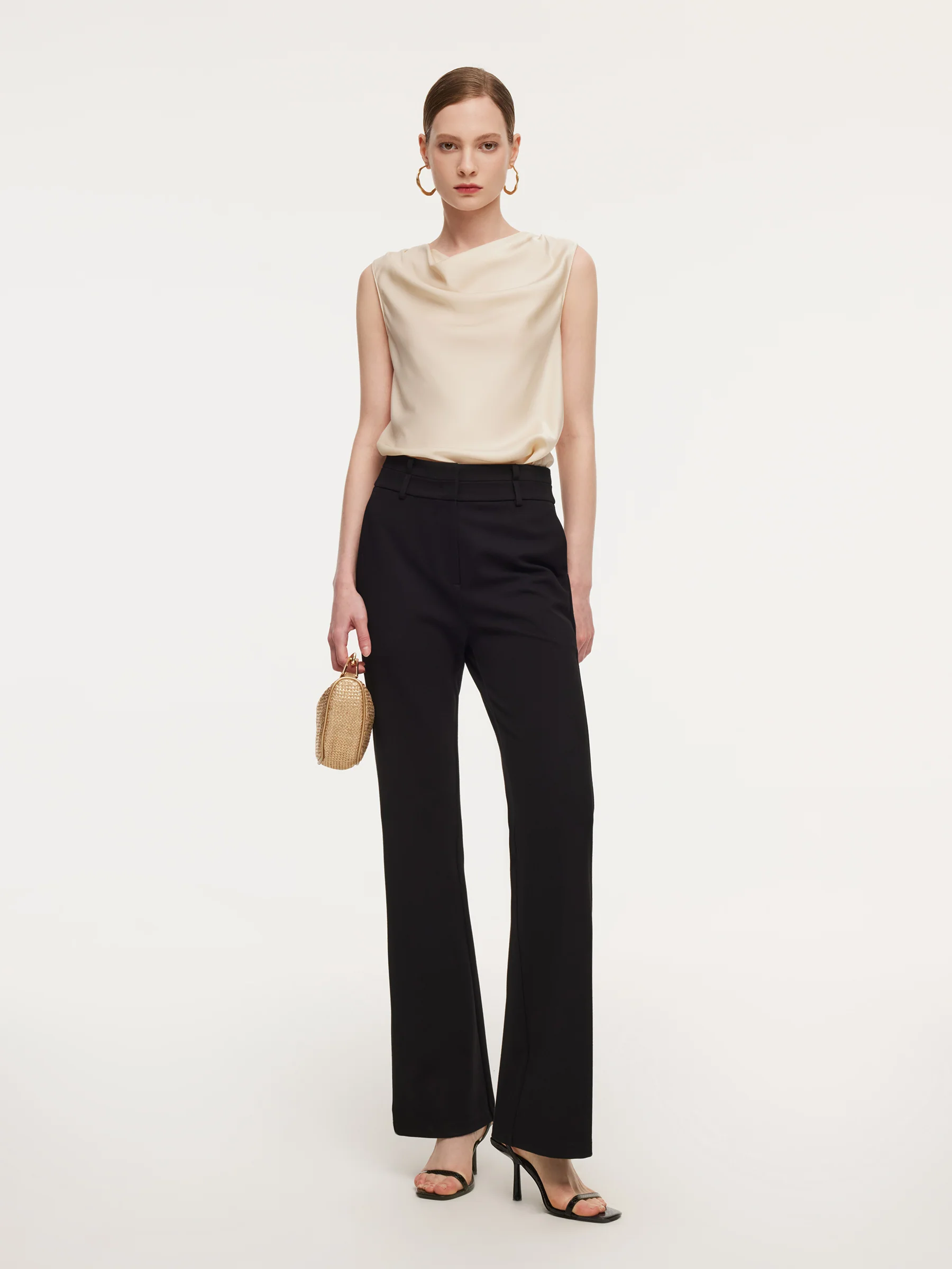 Stretch Slim Fit Women Flared Pants - Image 2