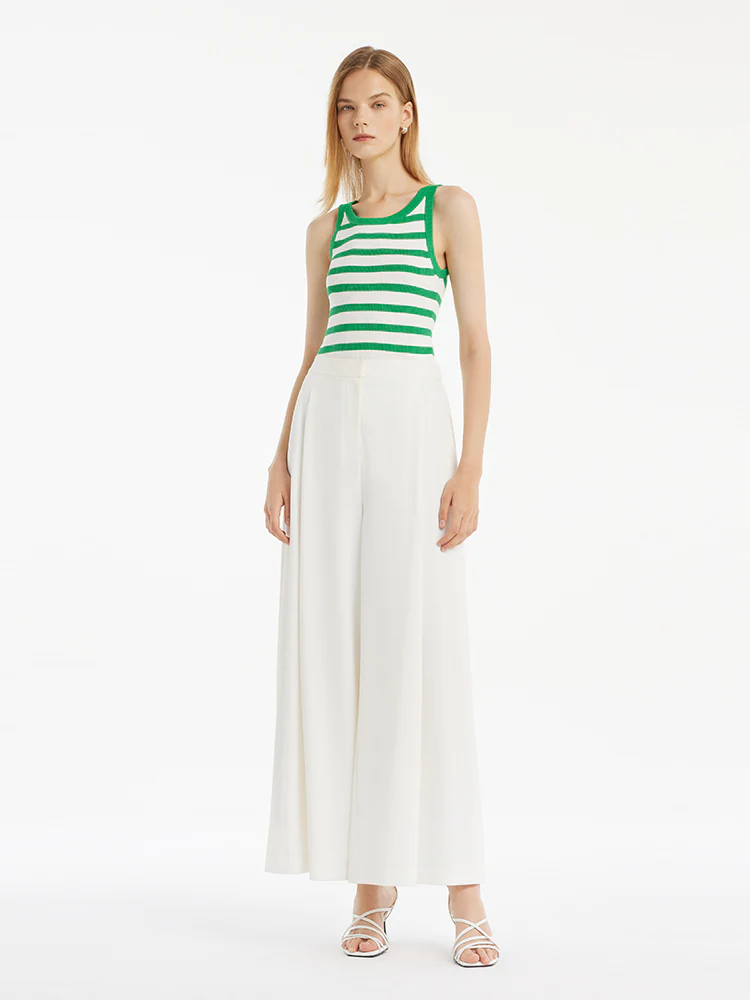 Striped Knitted Women Tank Top - Image 8
