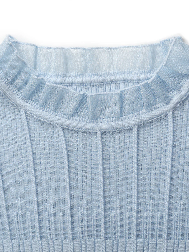 Tencel And Woolen Lace Ruffle Women Tank Top - Image 22