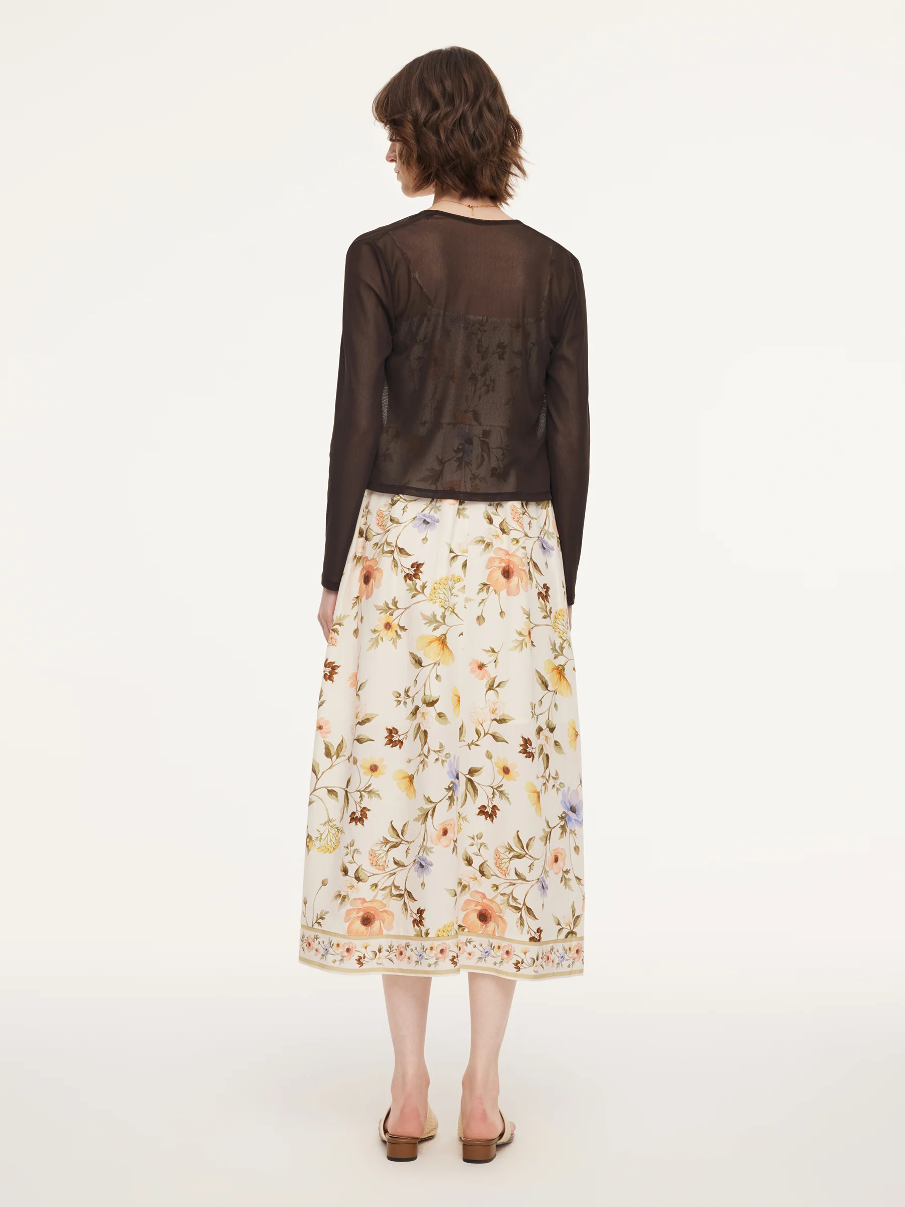 Tencel Blend Cardigan And Floral Print Strap Dress Two-Piece Set - Image 6