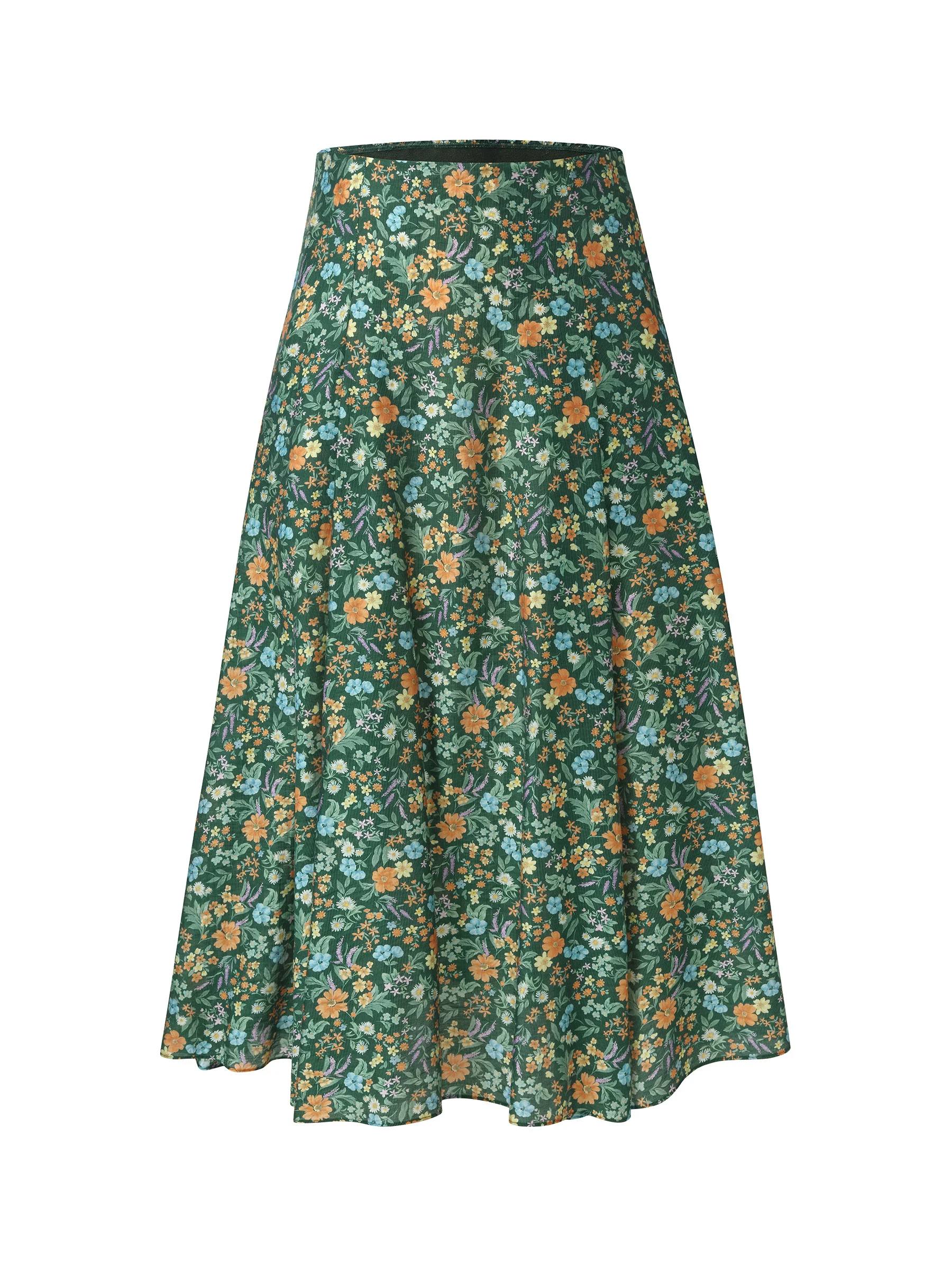 Tencel Blend Floral Print Women A-Line Skirt - Image 7
