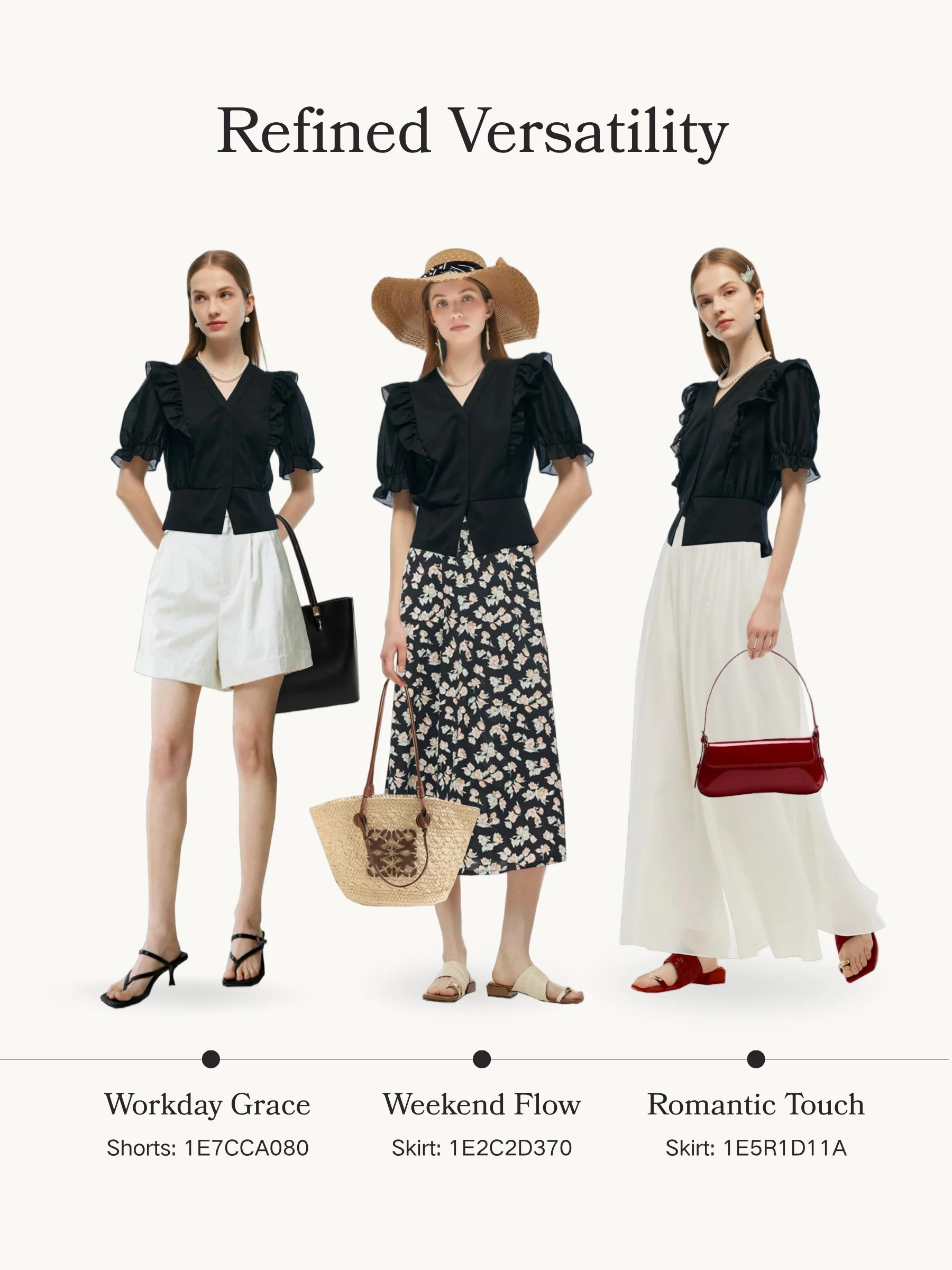 Tencel Blend Puff Sleeve Women Ruffe Patchwork Top - Image 3