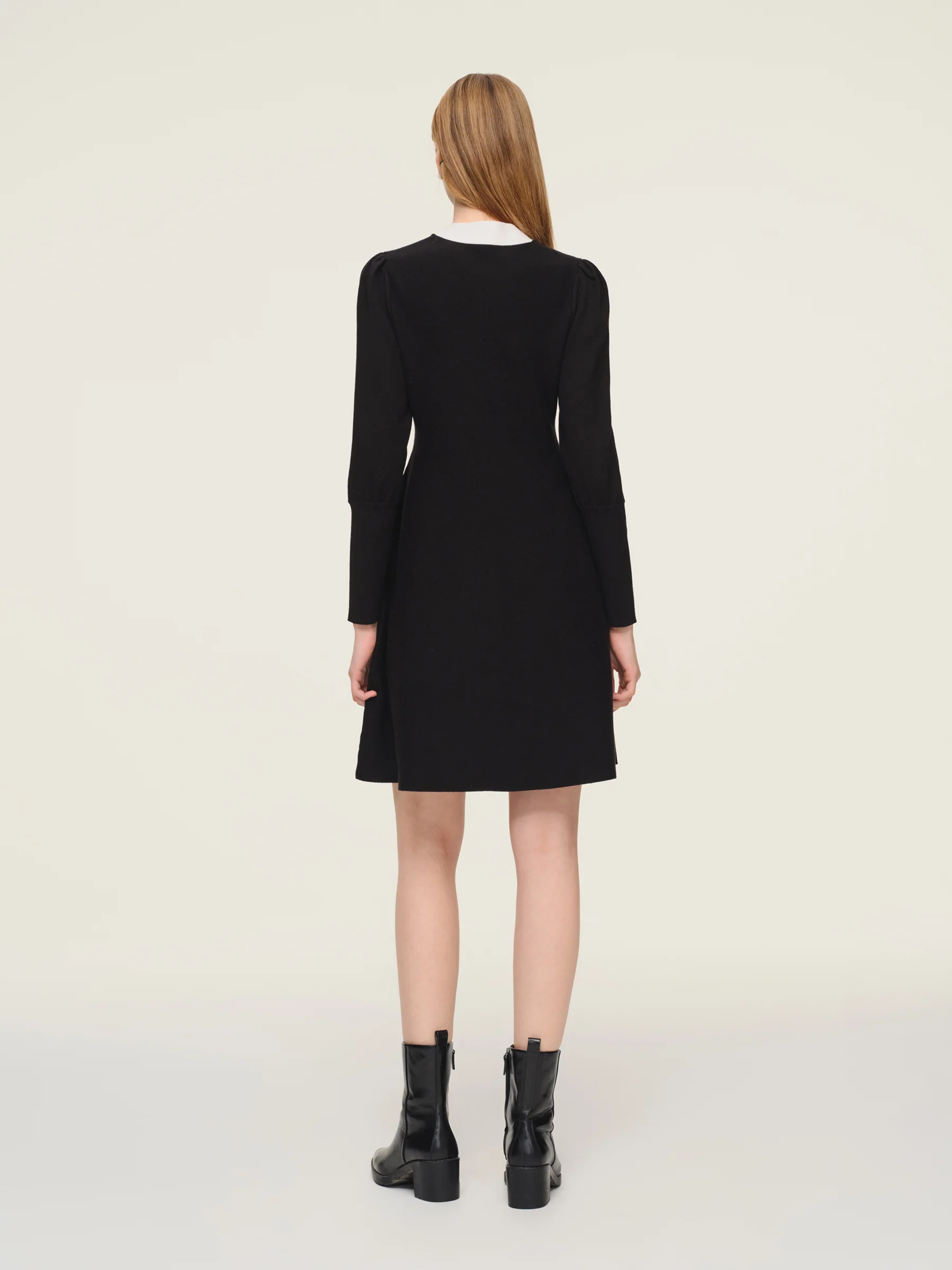 Tencel Blend Tie Front Women Knit Mini Dress - Image 3