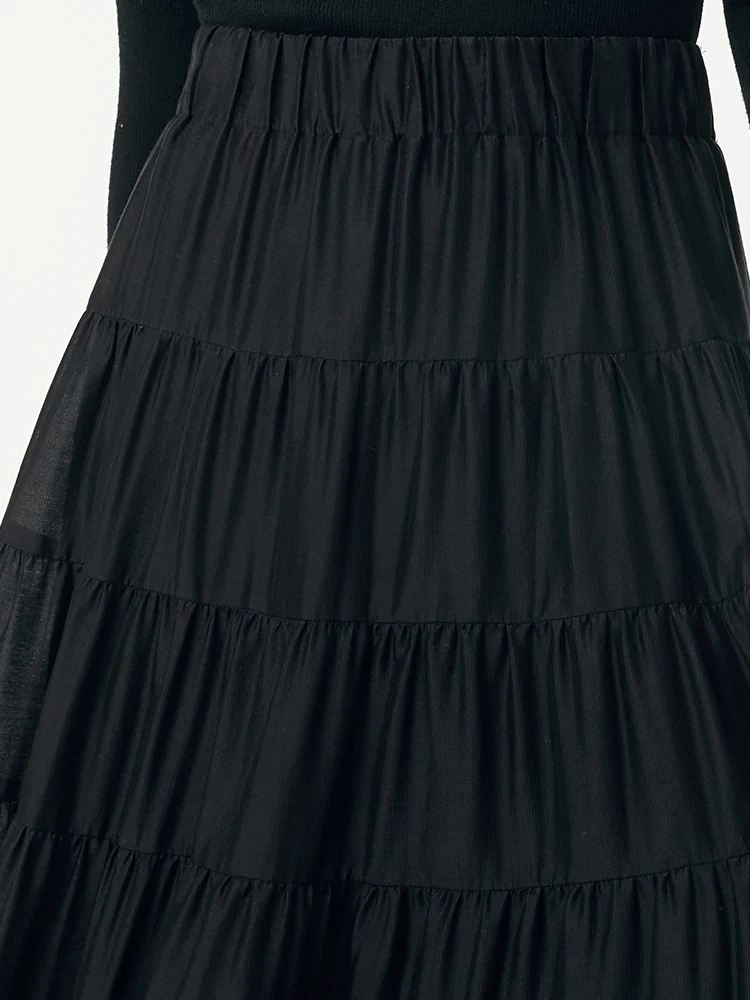 Tencel Women Tiered Maxi Skirt - Image 6
