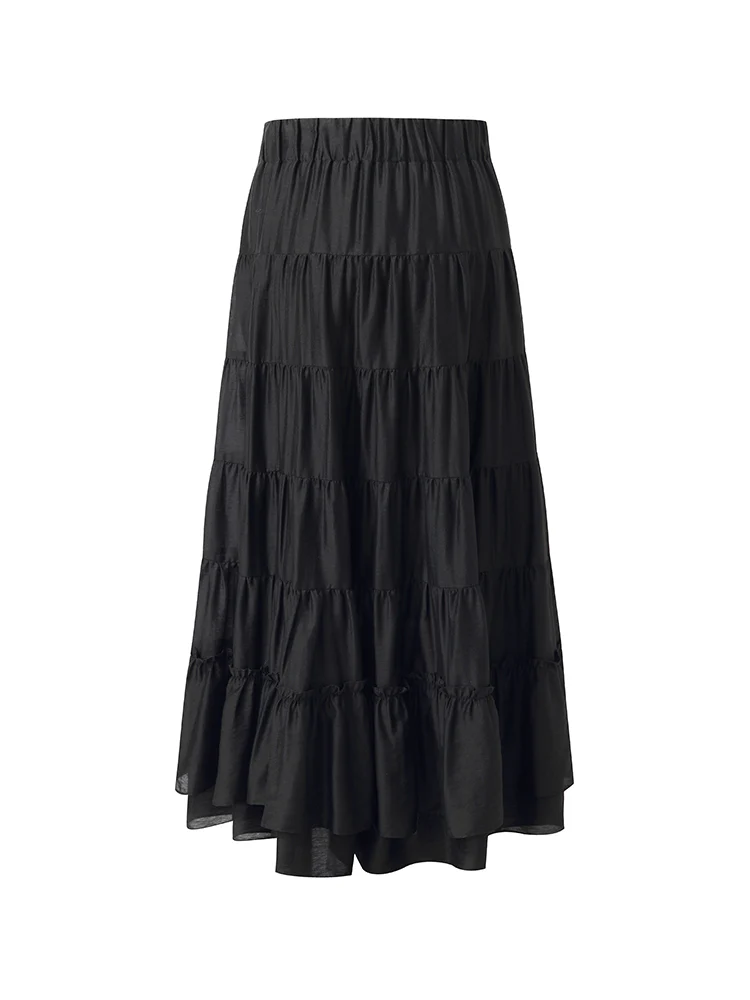 Tencel Women Tiered Maxi Skirt - Image 8