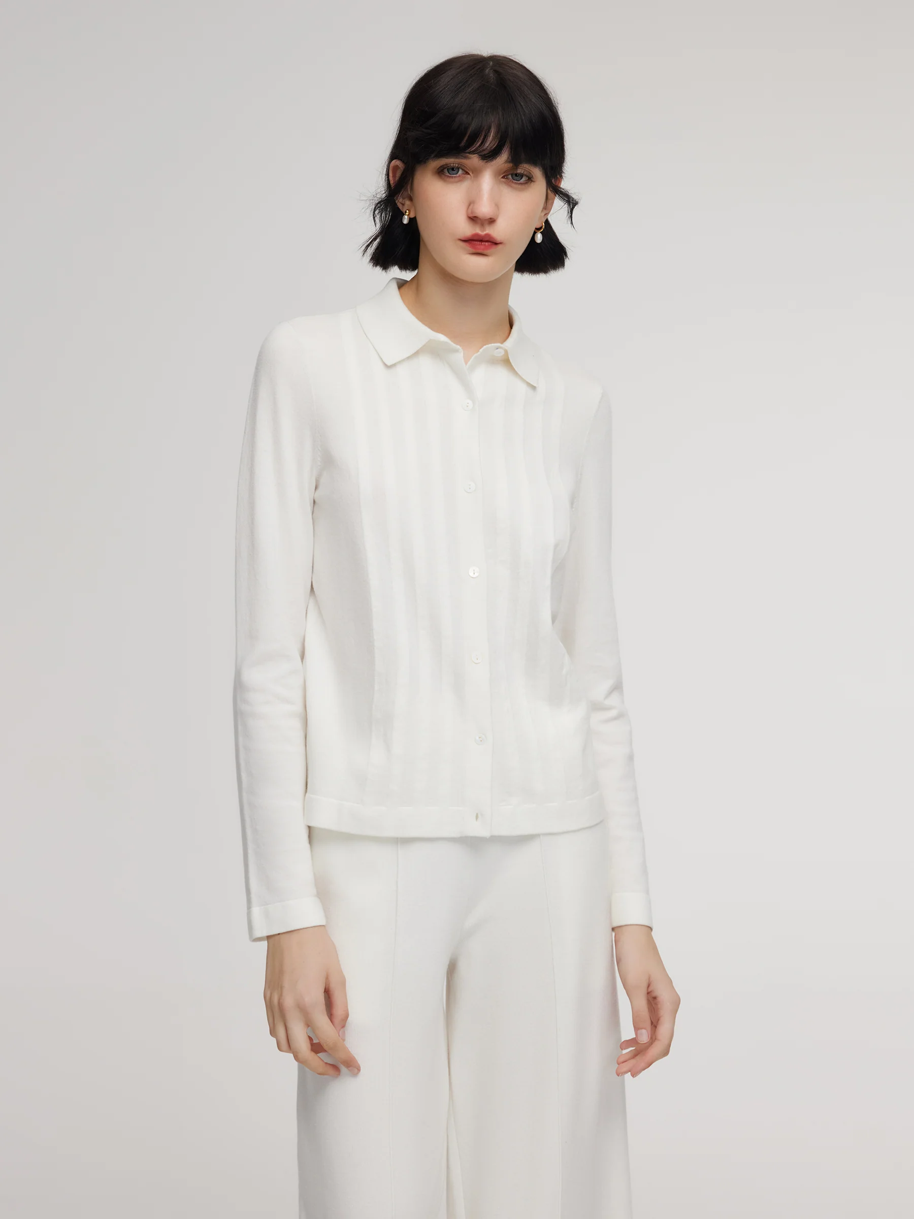 Tencel Wool Blend Women Shirt Cardigan - Image 16