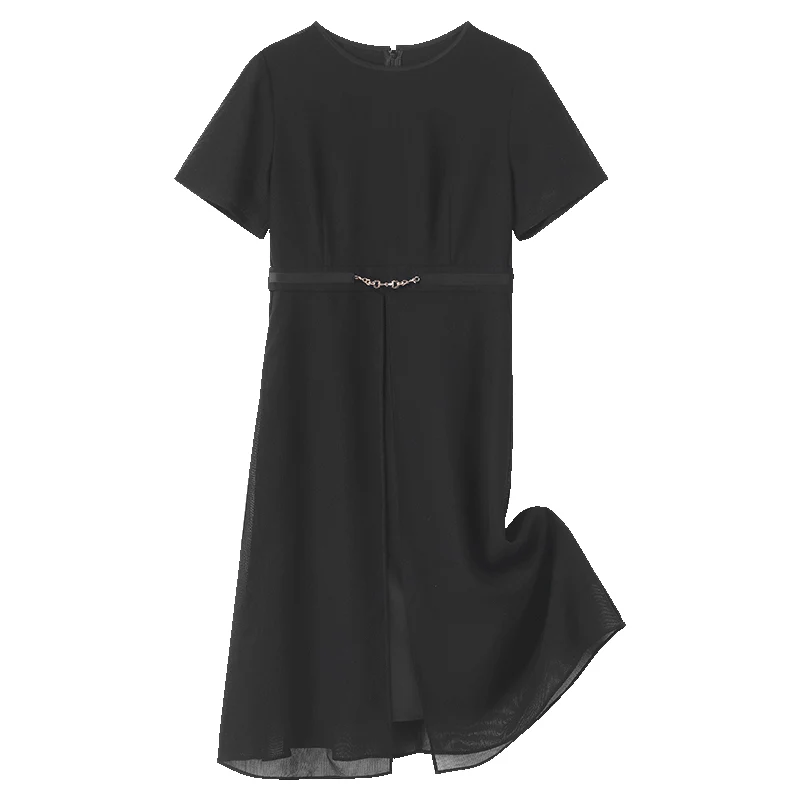 Triacetate And Silk Mesh Women Midi Dress - Image 6