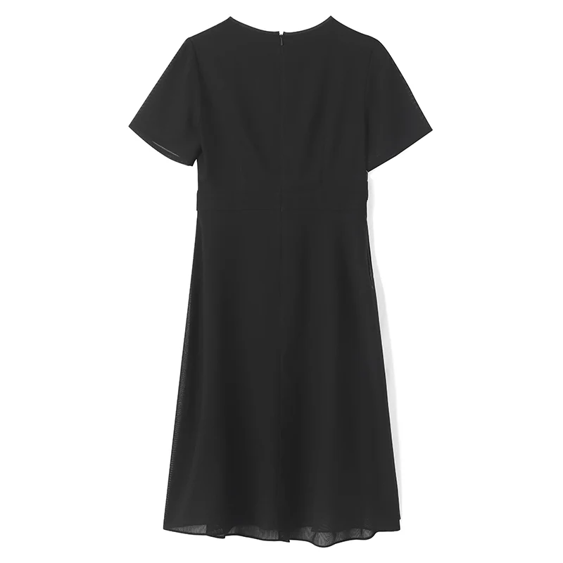 Triacetate And Silk Mesh Women Midi Dress - Image 7