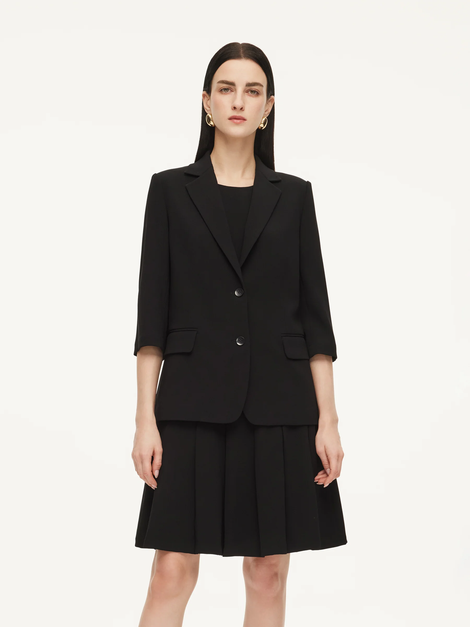 Triacetate Blend H-Line Women Blazer