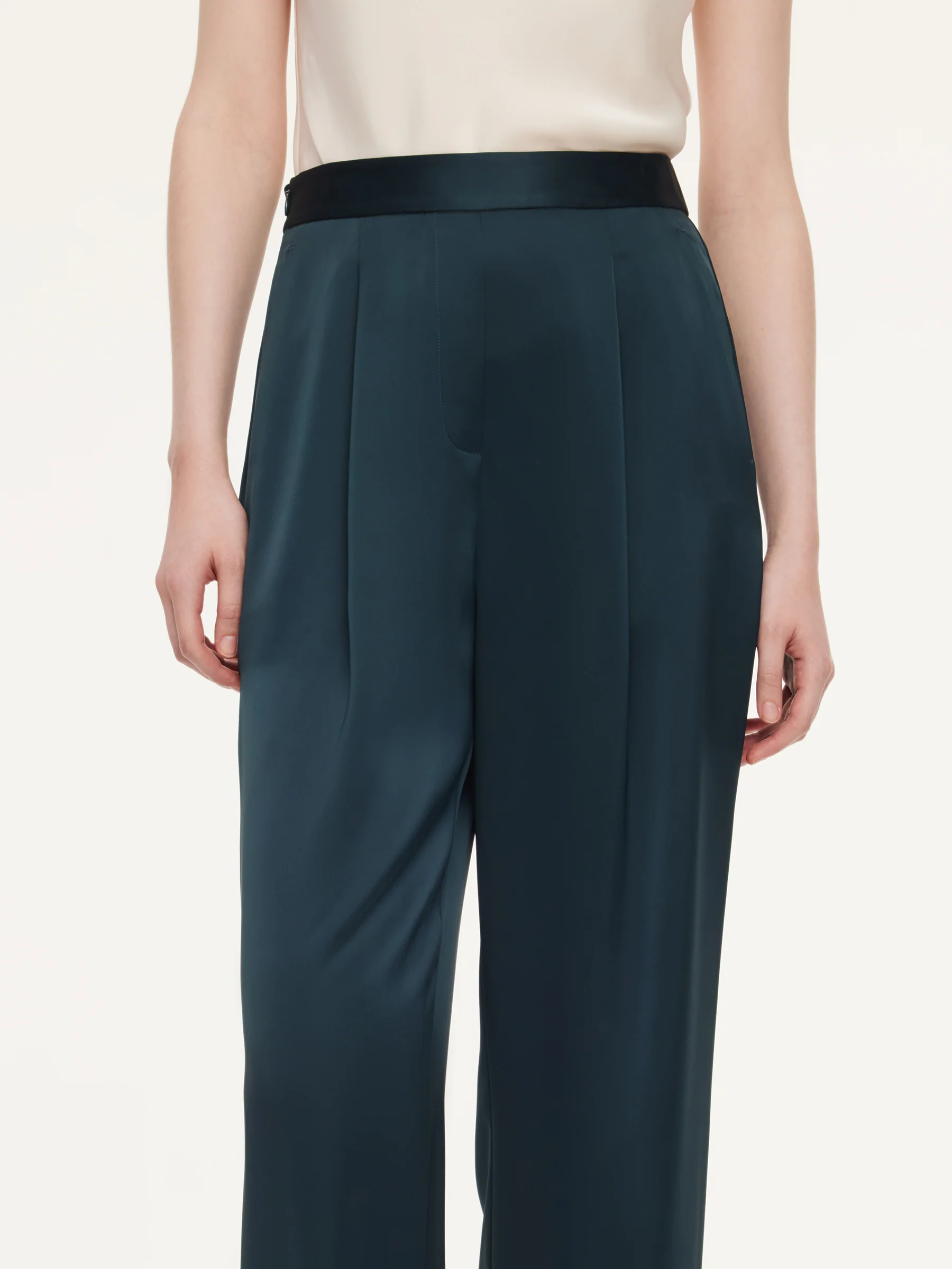 Triacetate Blend Women Straight Leg Pants - Image 6