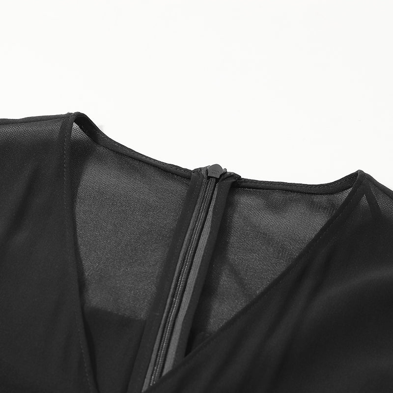 Triacetate Gathered Waist Maxi Dress - Image 8