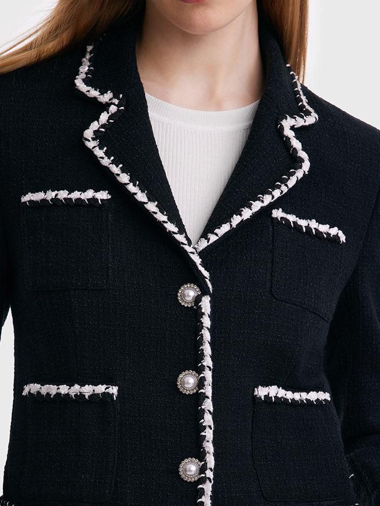 Tweed Knitted Short Jacket - Image 7