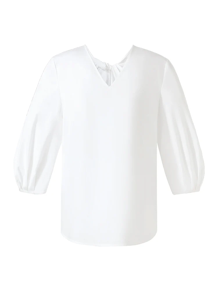 Twist 3/4 Sleeves Reversible Women Blouse - Image 8