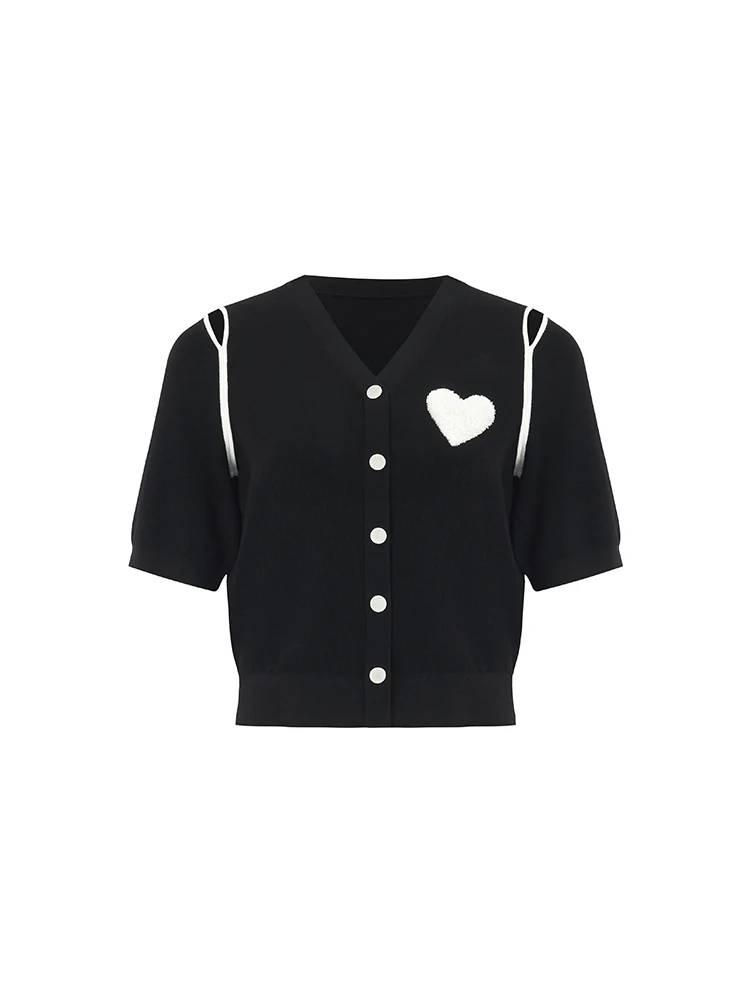 V-Neck Cut-Out Knitted Top And Half Skirt Two-Piece Set - Image 10