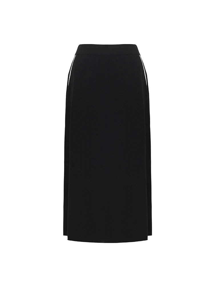 V-Neck Cut-Out Knitted Top And Half Skirt Two-Piece Set - Image 20