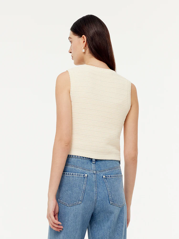 V-Neck Slim Fit Women Knit Vest - Image 17