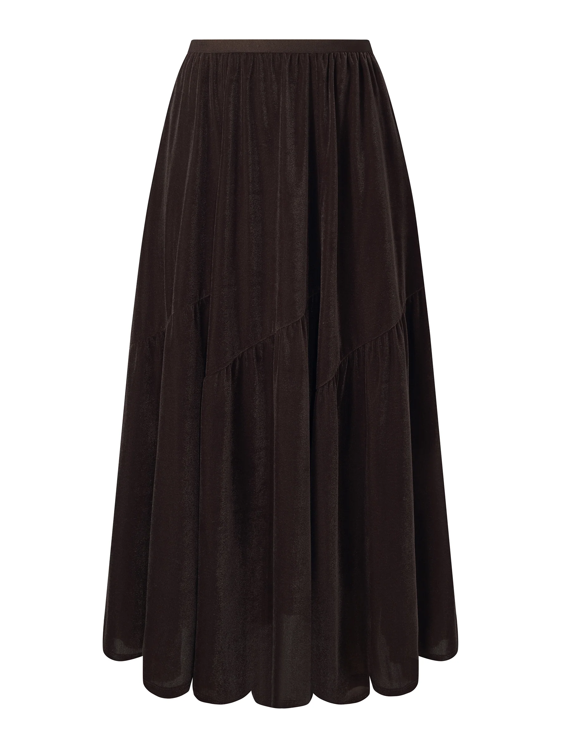 Velvet A-Line Elastic Waist Women Skirt - Image 6