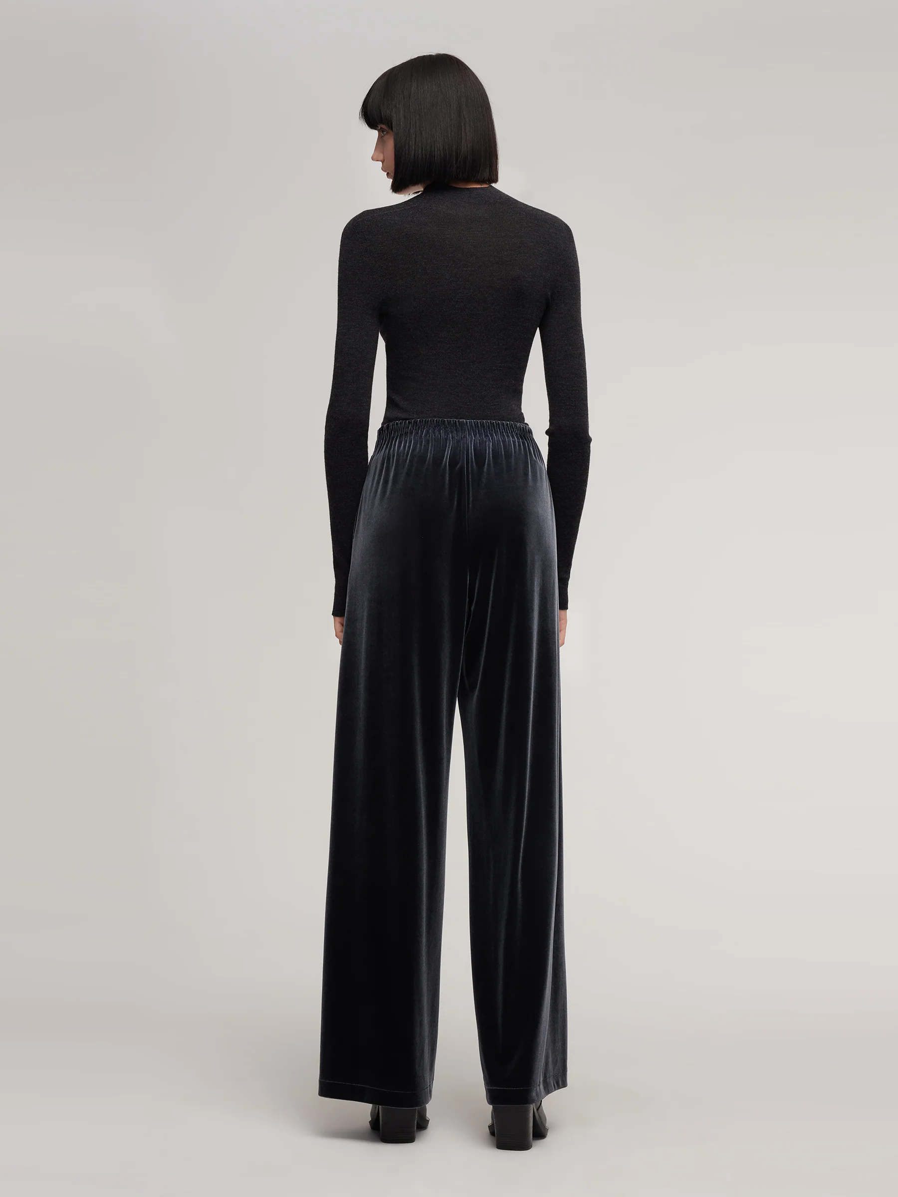 Velvet Straight Wide Leg Women Pants - Image 5