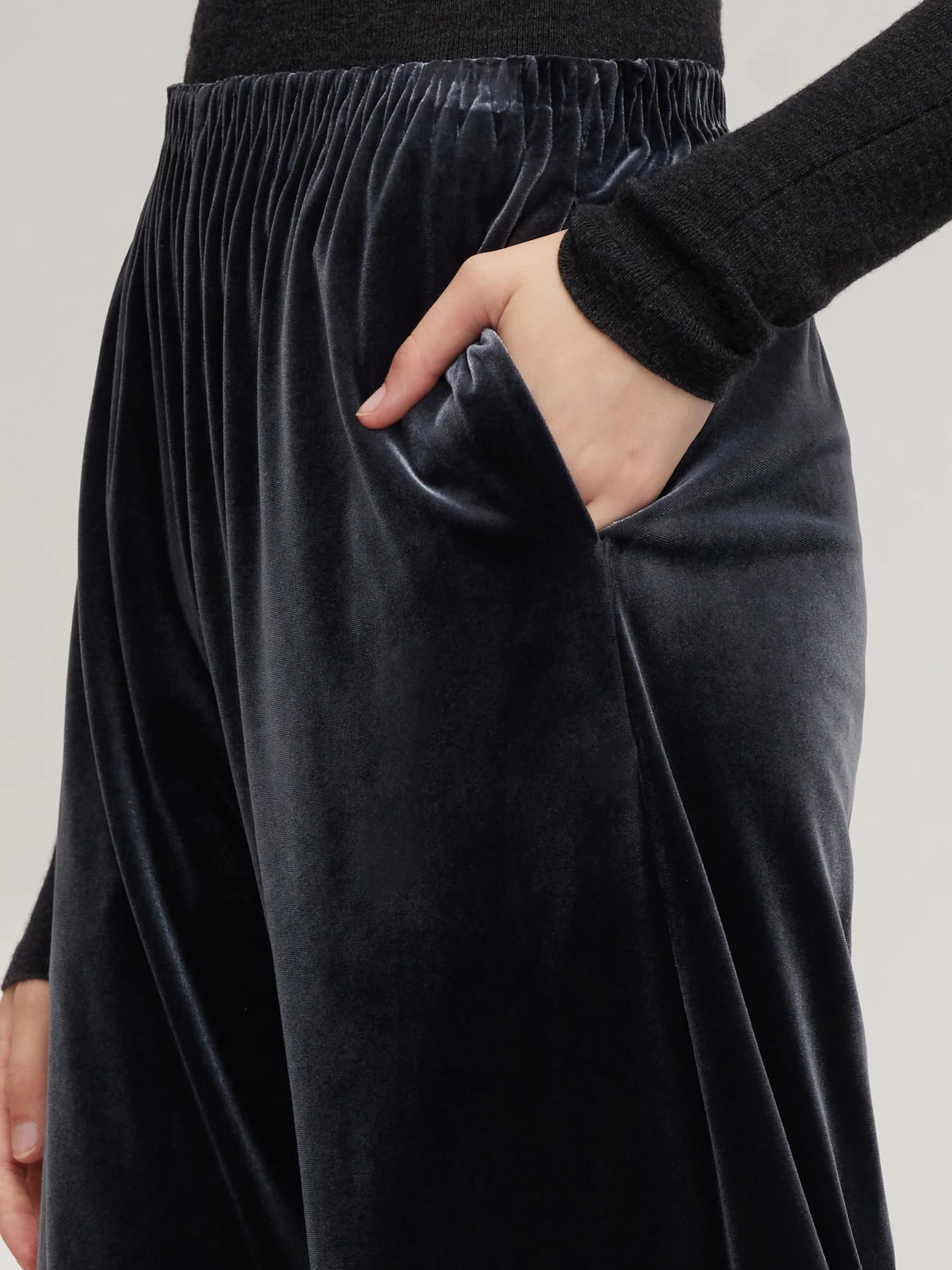 Velvet Straight Wide Leg Women Pants - Image 6