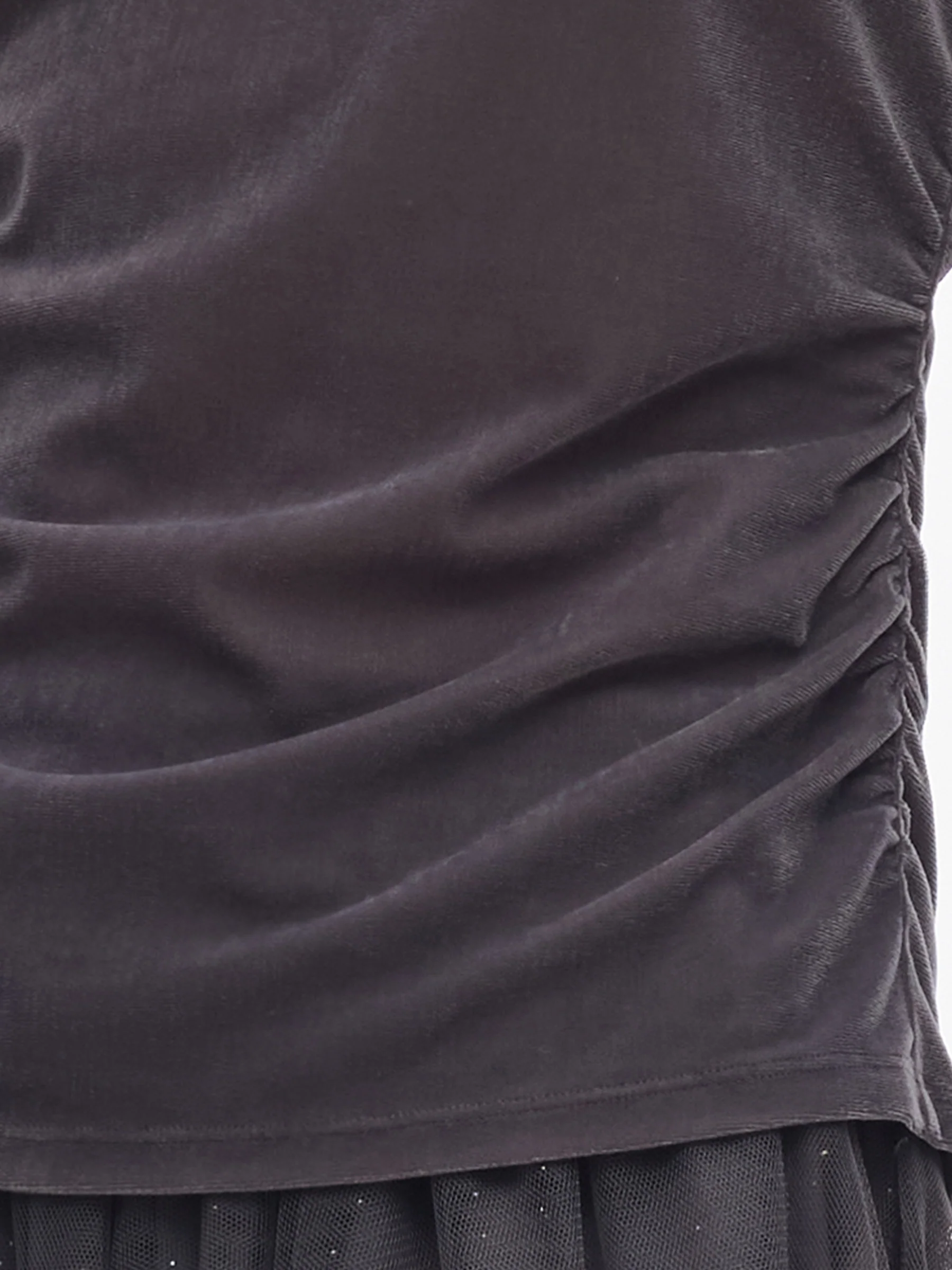 Velvet Stretch Women Mock Neck Top - Image 6
