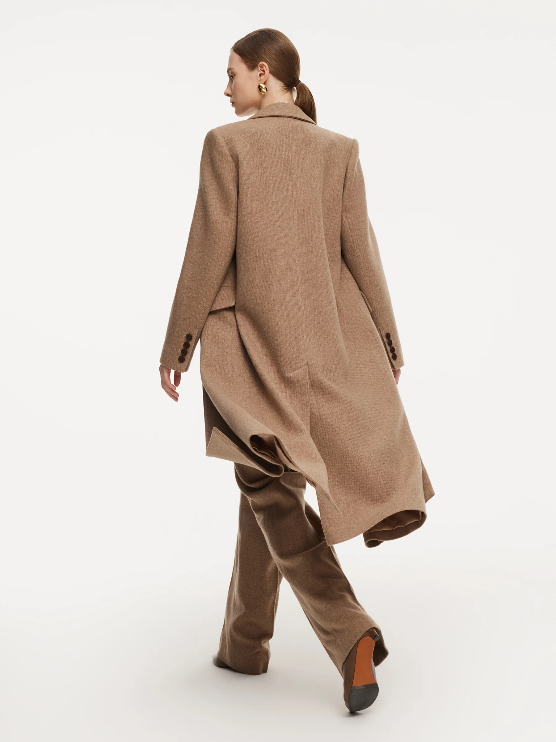 Washable Wool Cashmere Blend Women Overcoat - Image 3