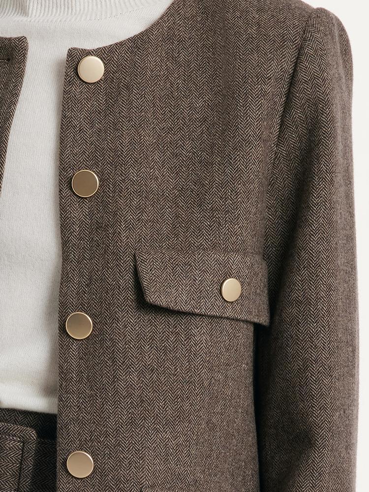 Washable Woolen Classic Women Jacket - Image 7