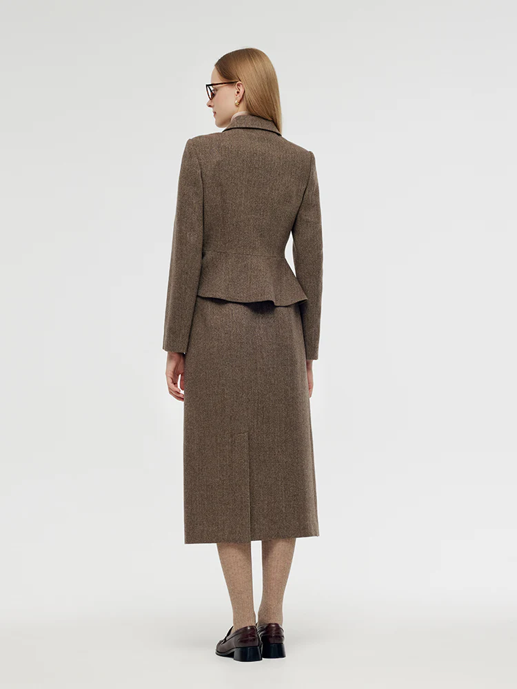 Washable Wool Jacket And Skirt Two-Piece Set - Image 3