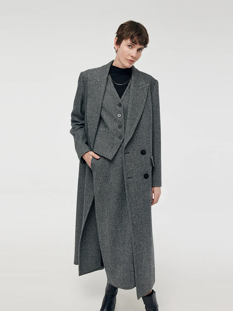 Washable Wool Lapel Unisex Overcoat - Image 5