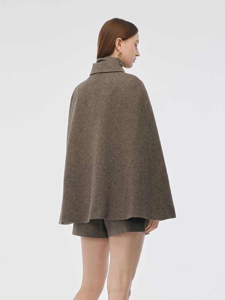 100% Washable Wool Cape And Vest Two-Piece Set - Image 15