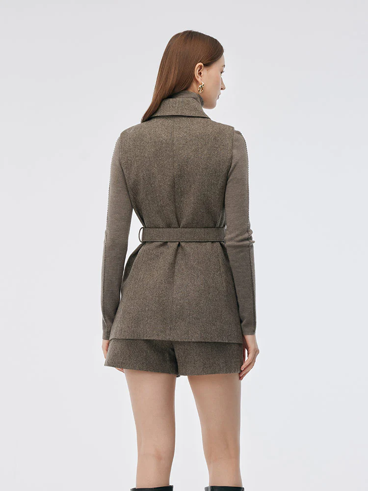 100% Washable Wool Cape And Vest Two-Piece Set - Image 20