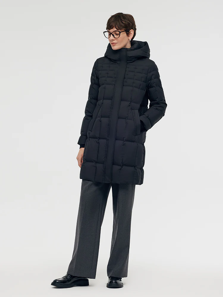 Water-repellent And Windproof Hooded Goose Down Coat - Image 5