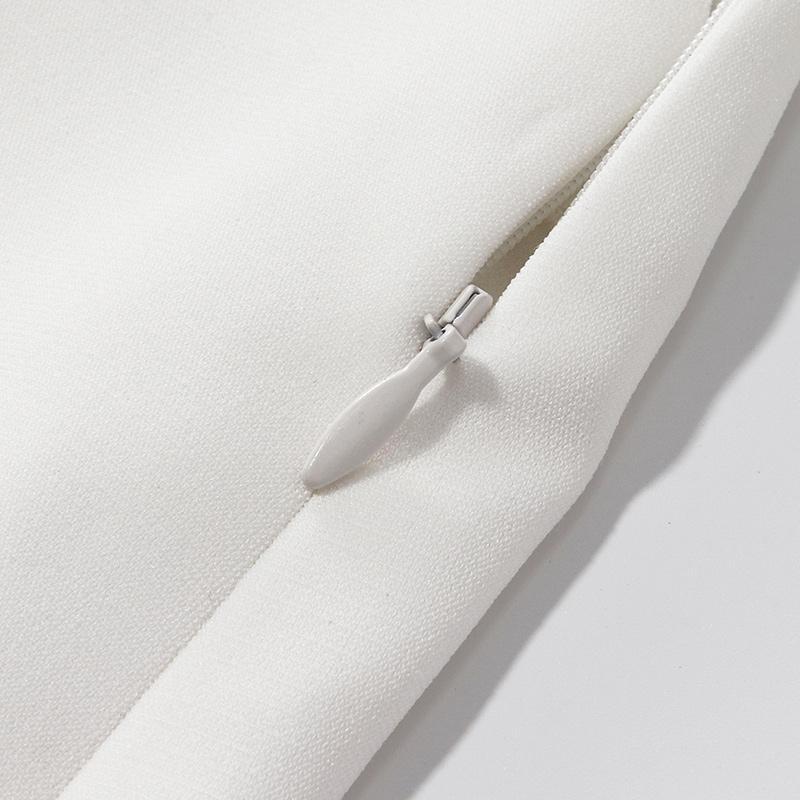 White Acetate Blazer And Shorts Two-Piece Suit - Image 10