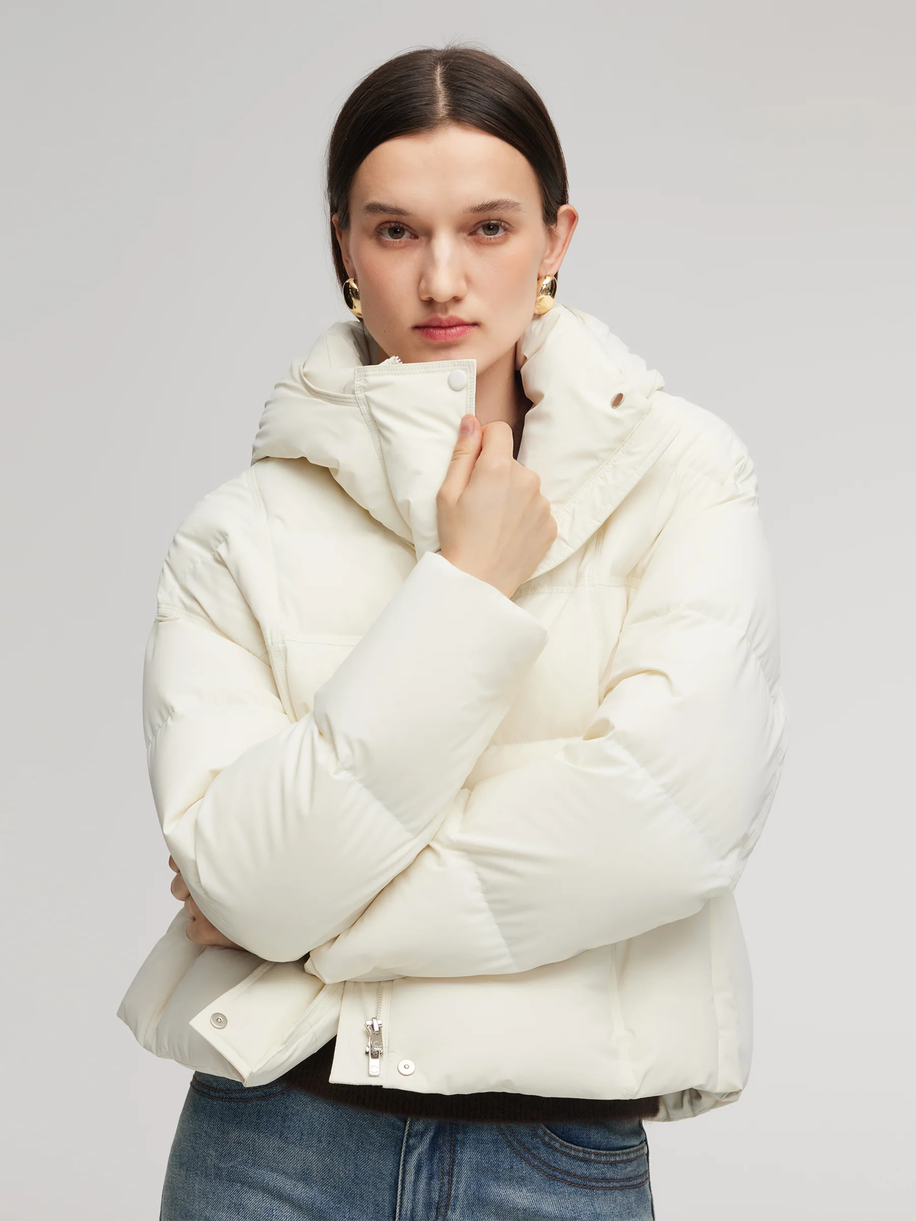 Windproof Hooded Goose Down Jacket - Image 6