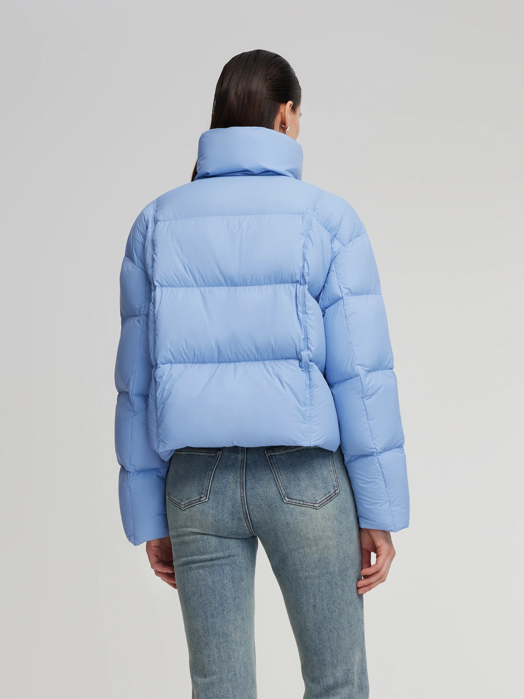 Windproof Lightweight Wide Lapel Goose Down Jacket - Image 6