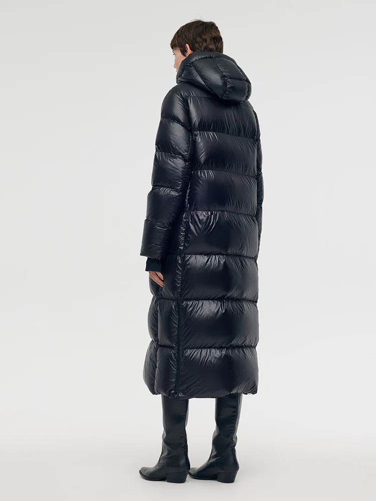 Windproof Warm Hooded Long Goose Down Coat - Image 7
