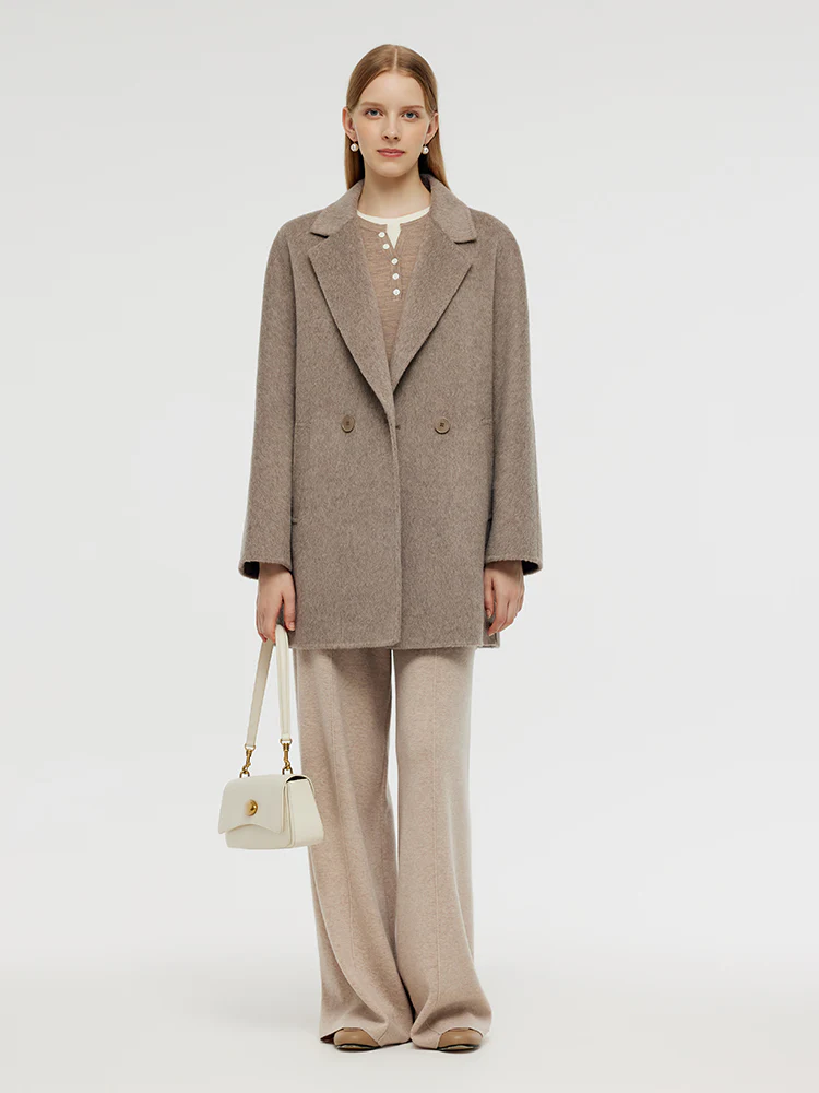 Wool Alpaca Women Mid-Length Coat - Image 3