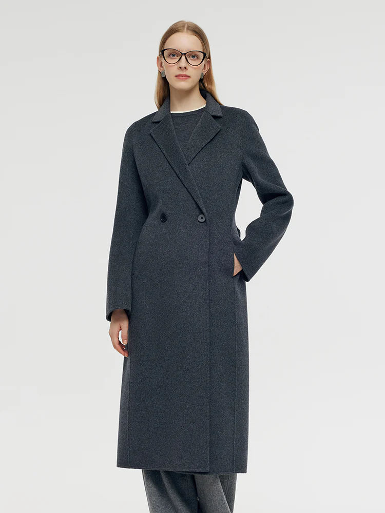 100% Wool Belted Women Overcoat - Image 7