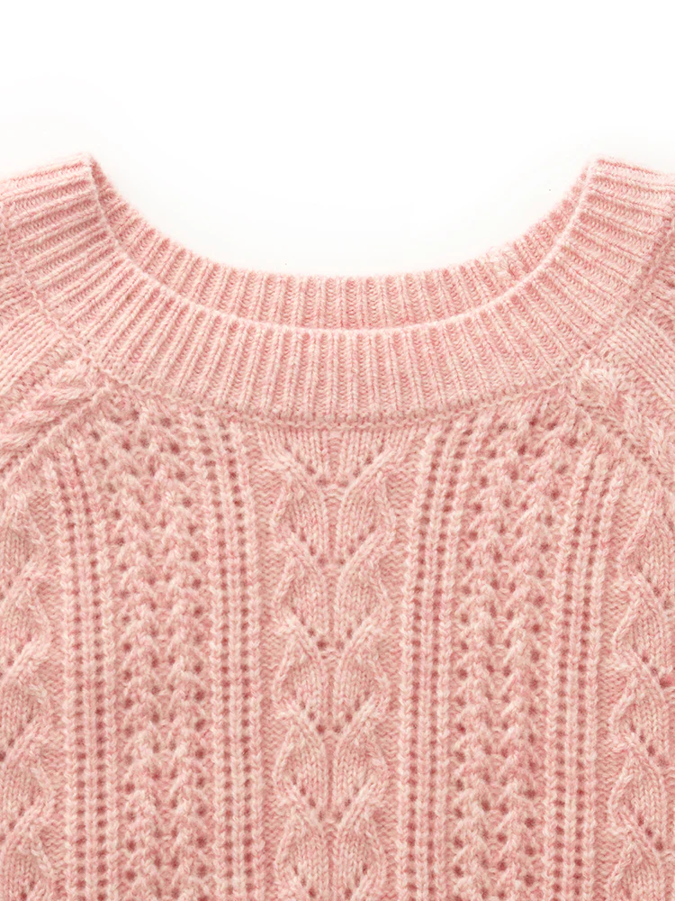 Wool Blend Cable Knit Women Sweater - Image 7