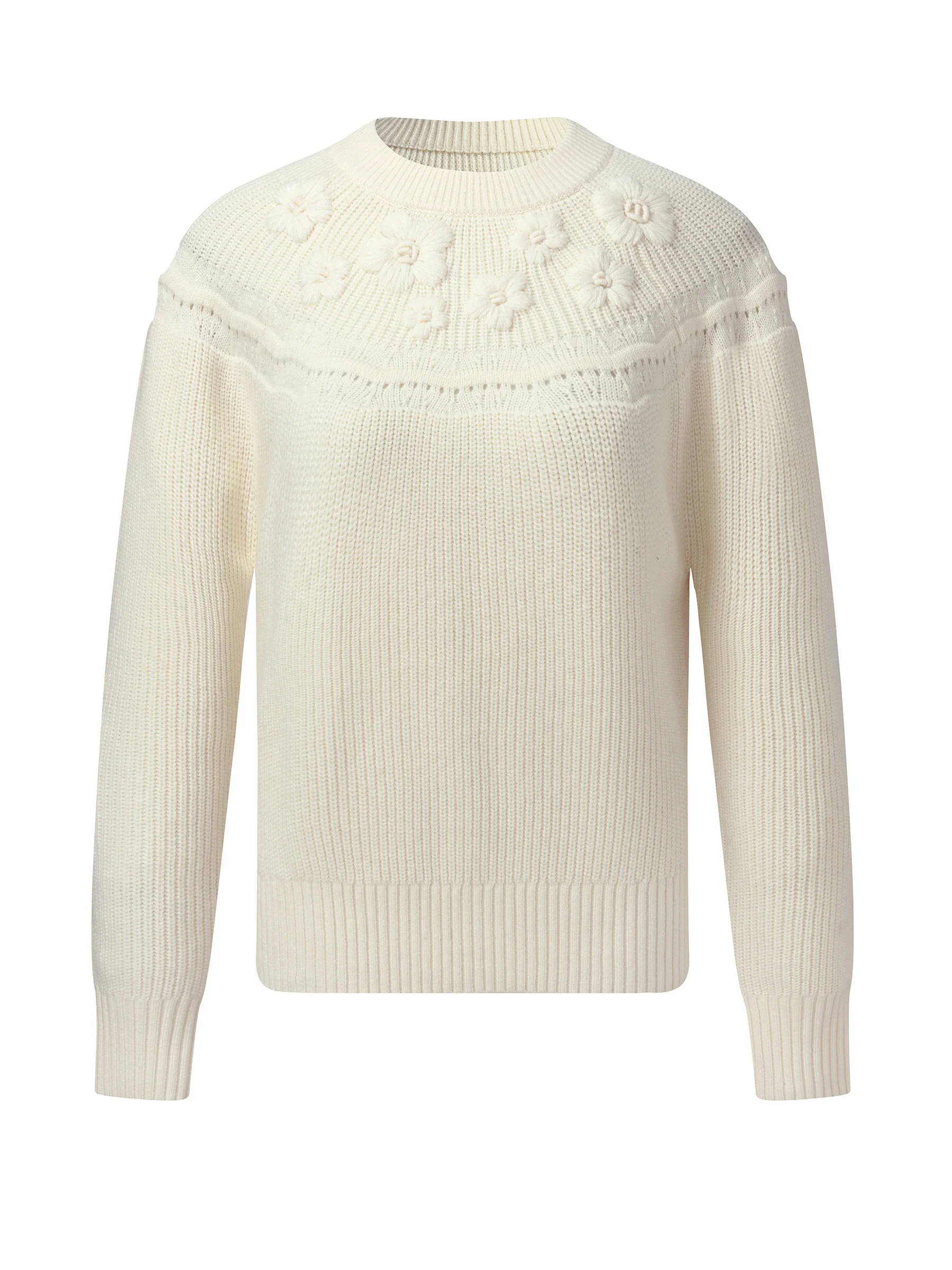 Wool Blend Embroidered Women Sweater - Image 6