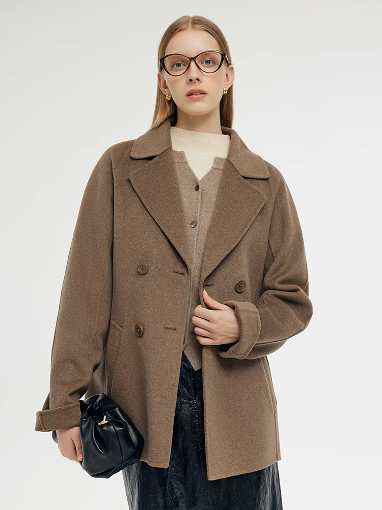 Wool Cashmere Women Wrap Coat - Image 4