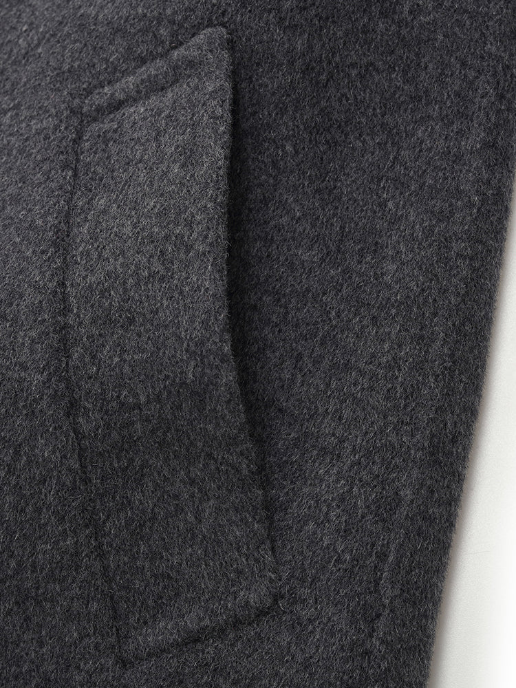 Wool Double-Breasted Women Coat - Image 10