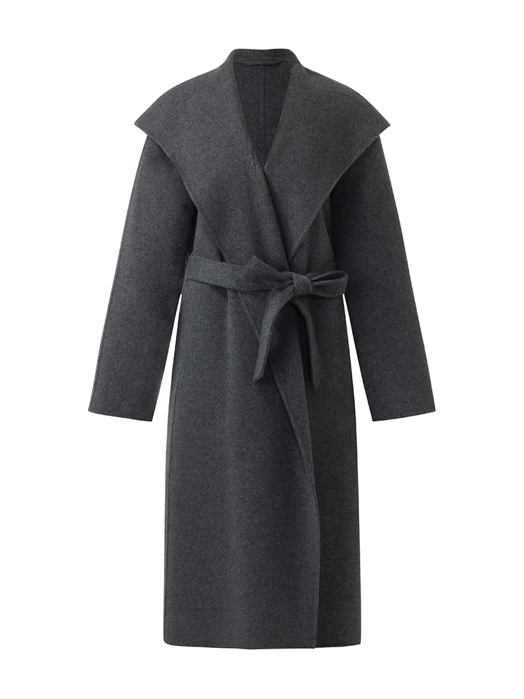 100% Wool Wide Lapel Women Overcoat - Image 2