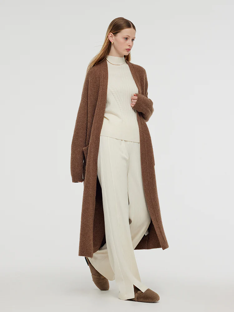 Wool Yak Blend Unisex Long Cardigan - Image 6