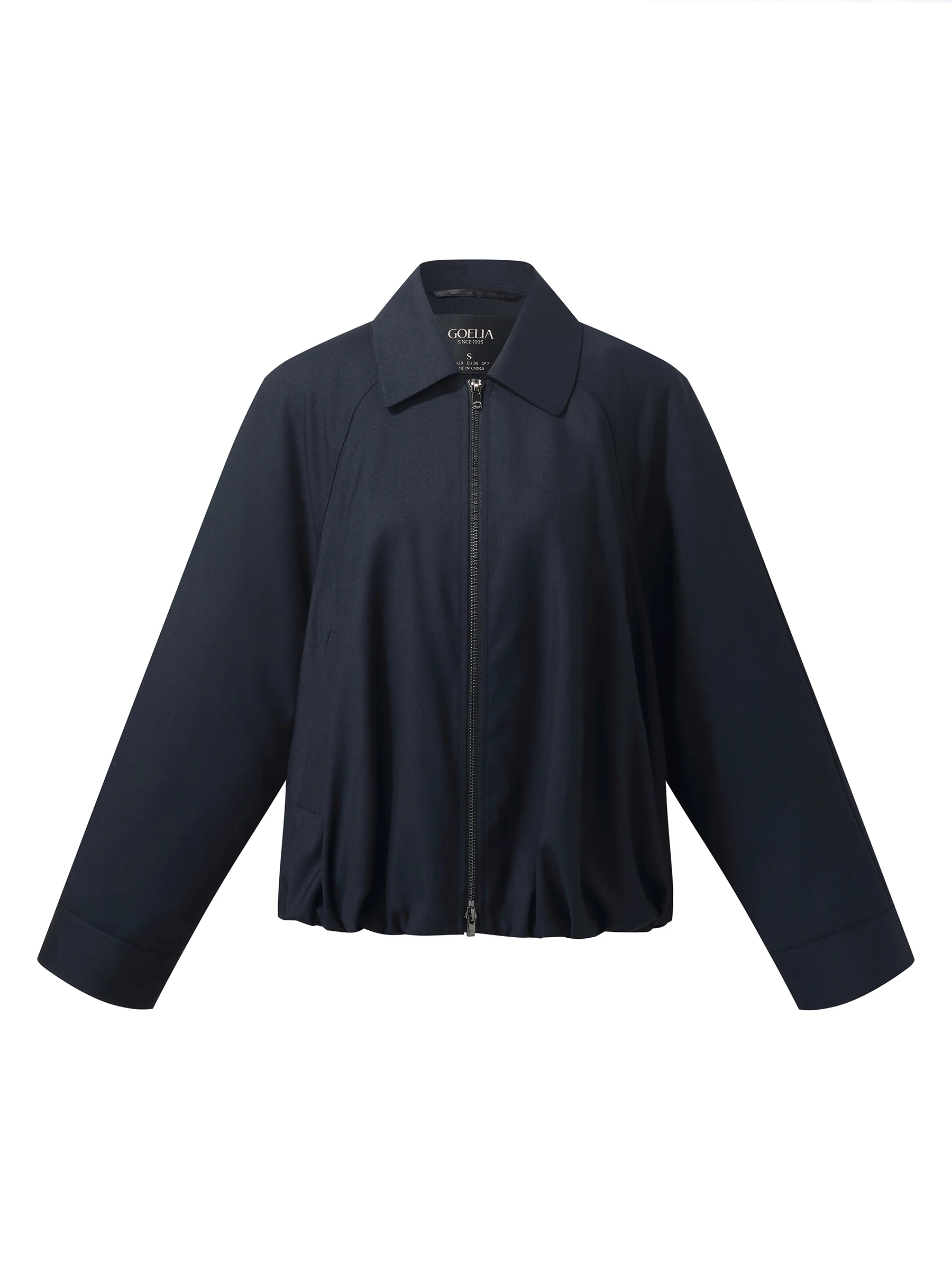 Worsted Wool Blend Zip-Up Women Jacket - Image 7