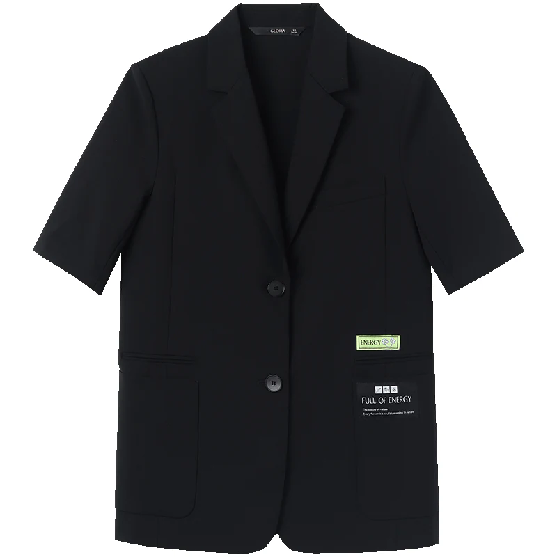 Worsted Wool Short Sleeve Women Blazer - Image 5