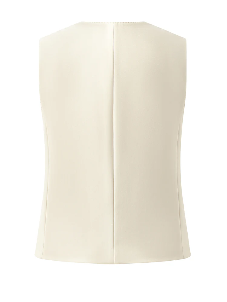 Worsted Wool Single-Breasted Women Vest - Image 9