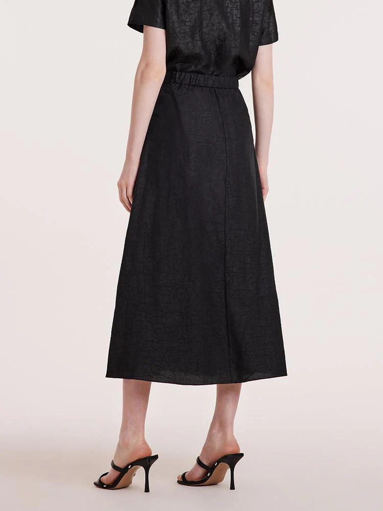 Xiang Yun Silk A-line Waisted Women Skirt - Image 4