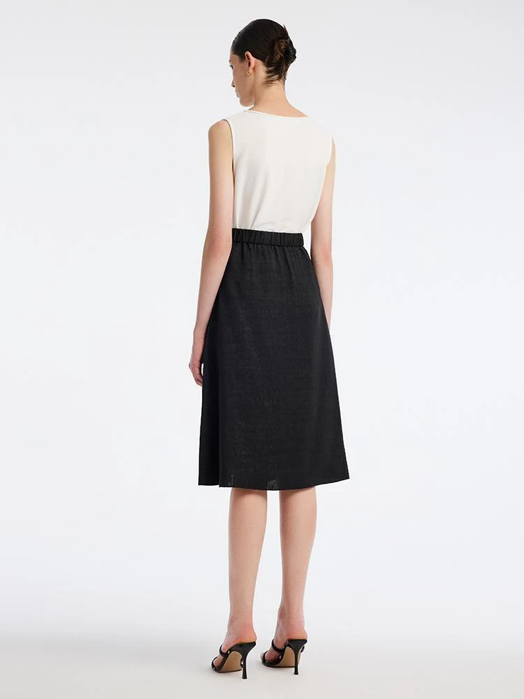 Xiang Yun Silk Knee-Length Women Skirt - Image 4
